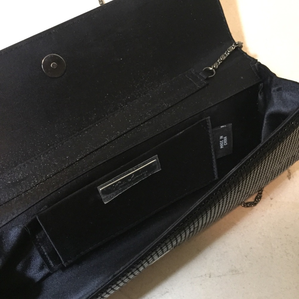 Kate Landry Black & Silver Cross Body Evening Back - Picture 5 of 8